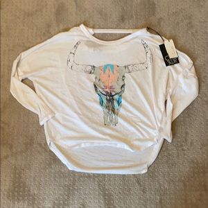 NWT Chaser New Mexico Skull long sleeve tshirt